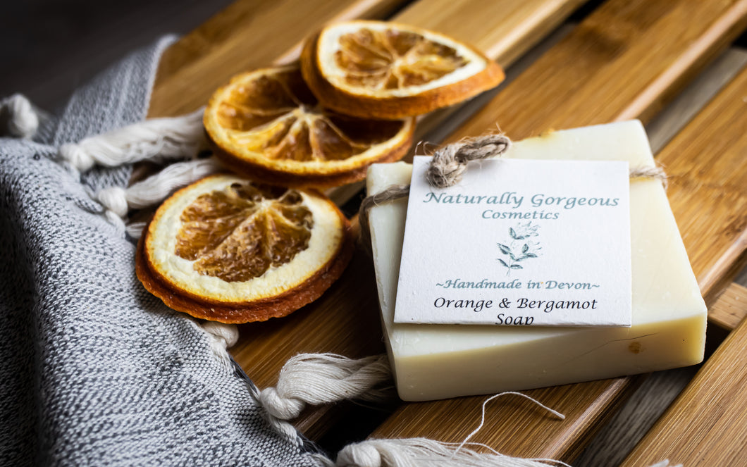 Orange and bergamot hand made soap bar 100g