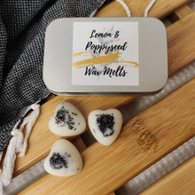 Load image into Gallery viewer, Lemon and poppyseed scented wax melts