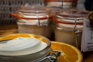Sweet orange and patchouli body butter